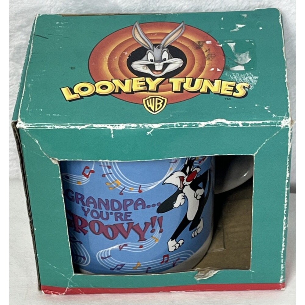 Warner Bros Looney Tunes Grandpa....You're Groovy! Sylvester Mug NEW